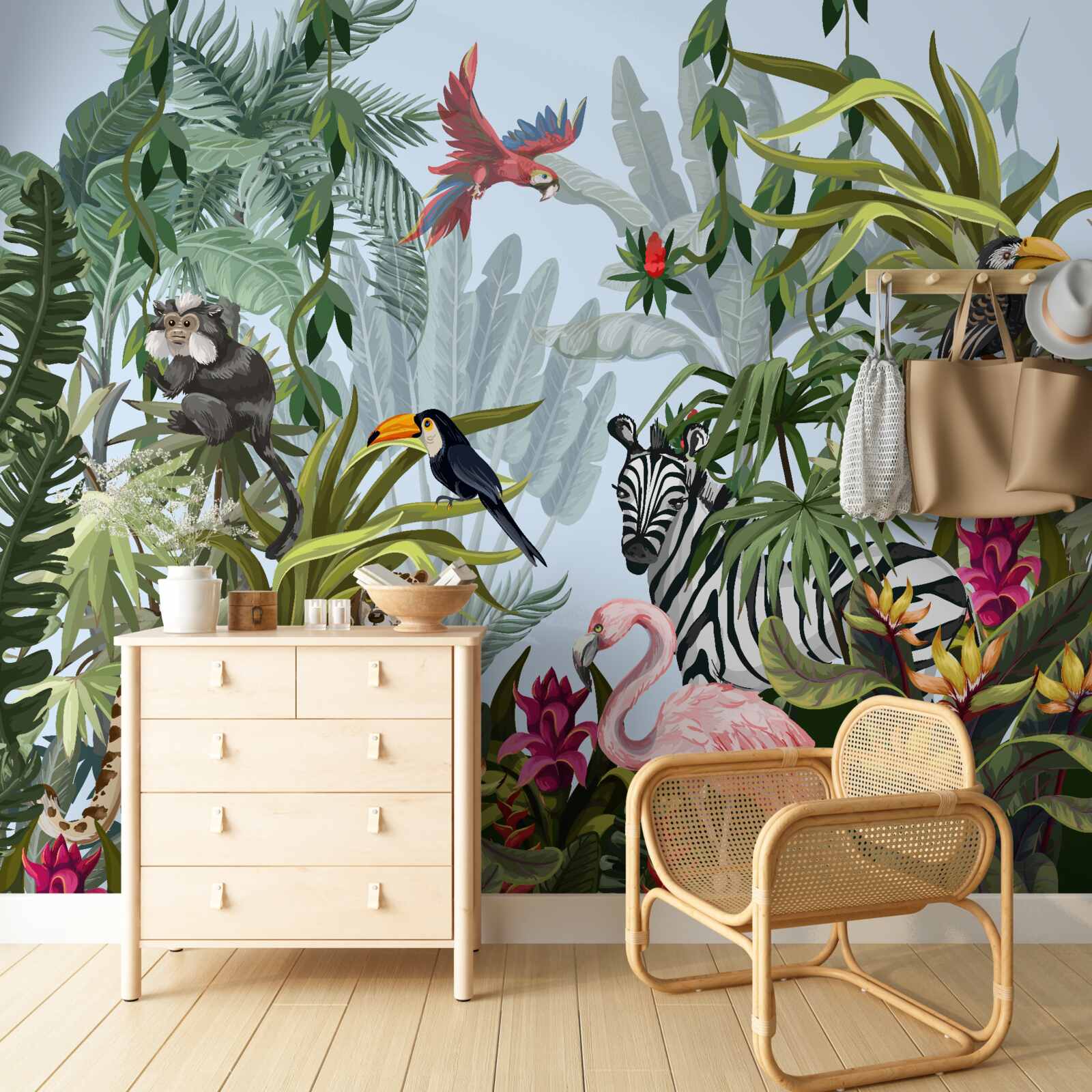 Fototapeta dzienna roślinność i dzika przyroda dżungli