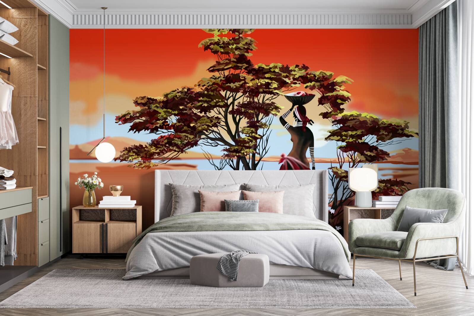 Fototapeta pani w oazie w afryce