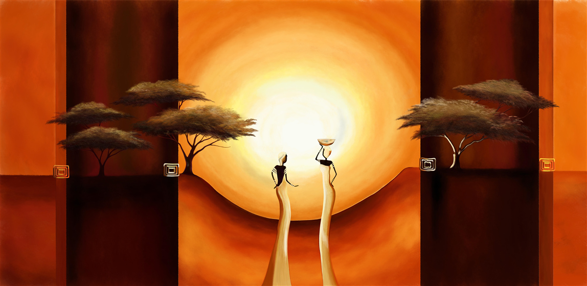 Fototapeta zachód słońca w afryce