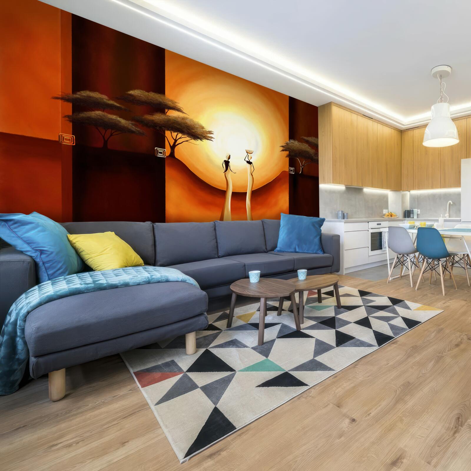 Fototapeta zachód słońca w afryce