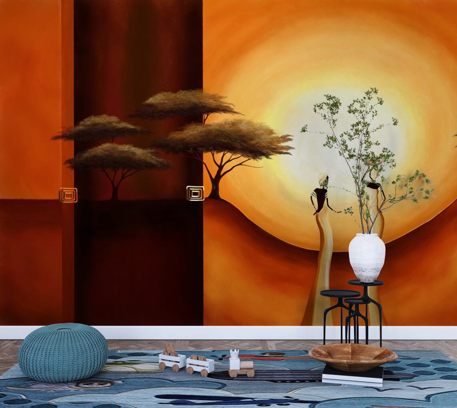 Fototapeta zachód słońca w afryce