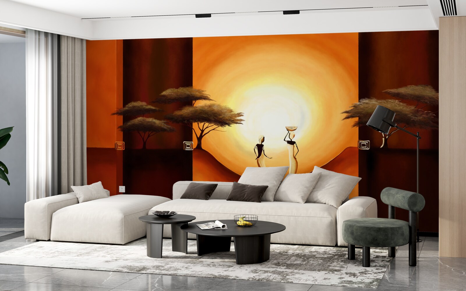 Fototapeta zachód słońca w afryce