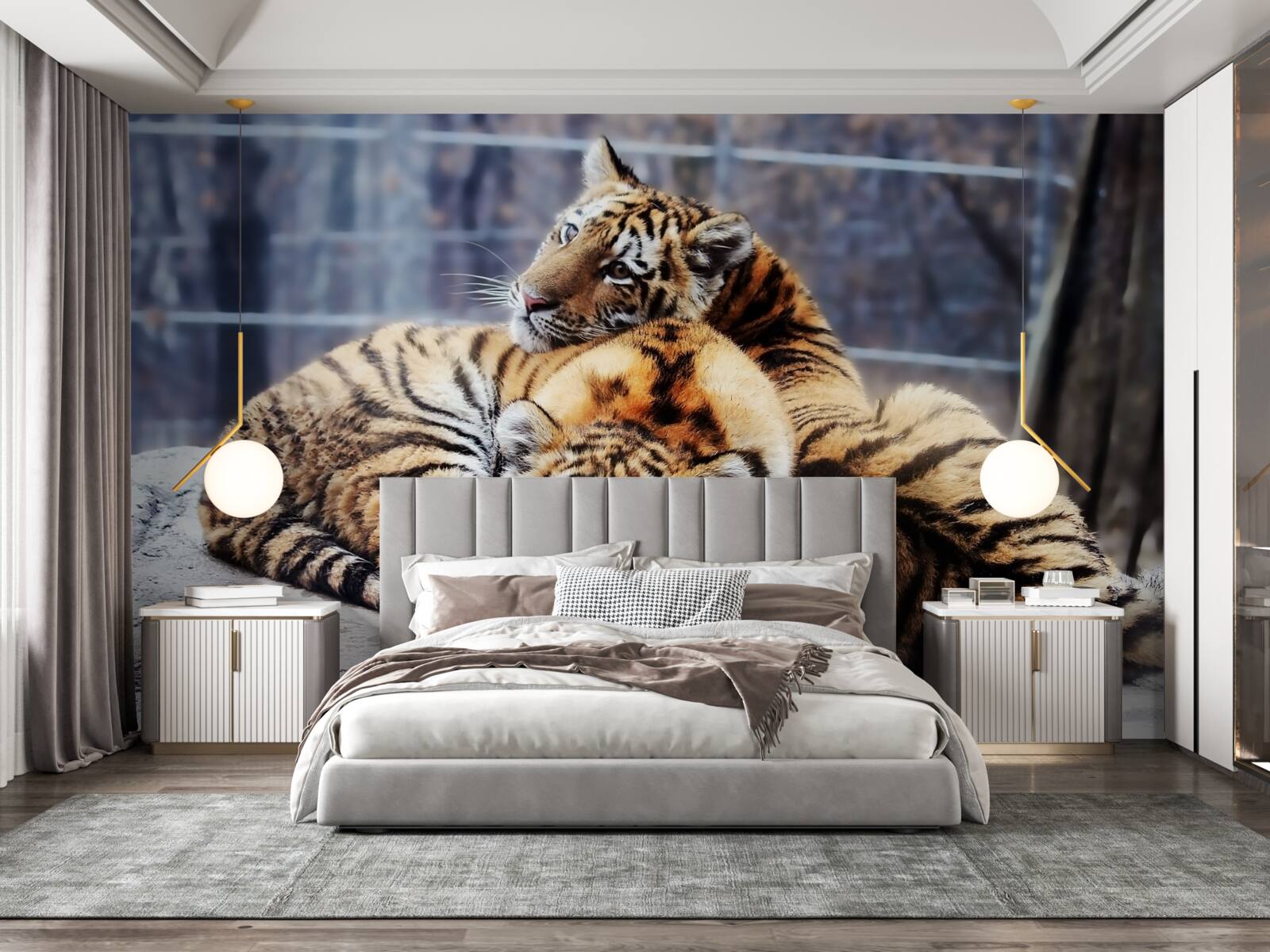 Fototapeta Śpiące tygrysy mają piękno