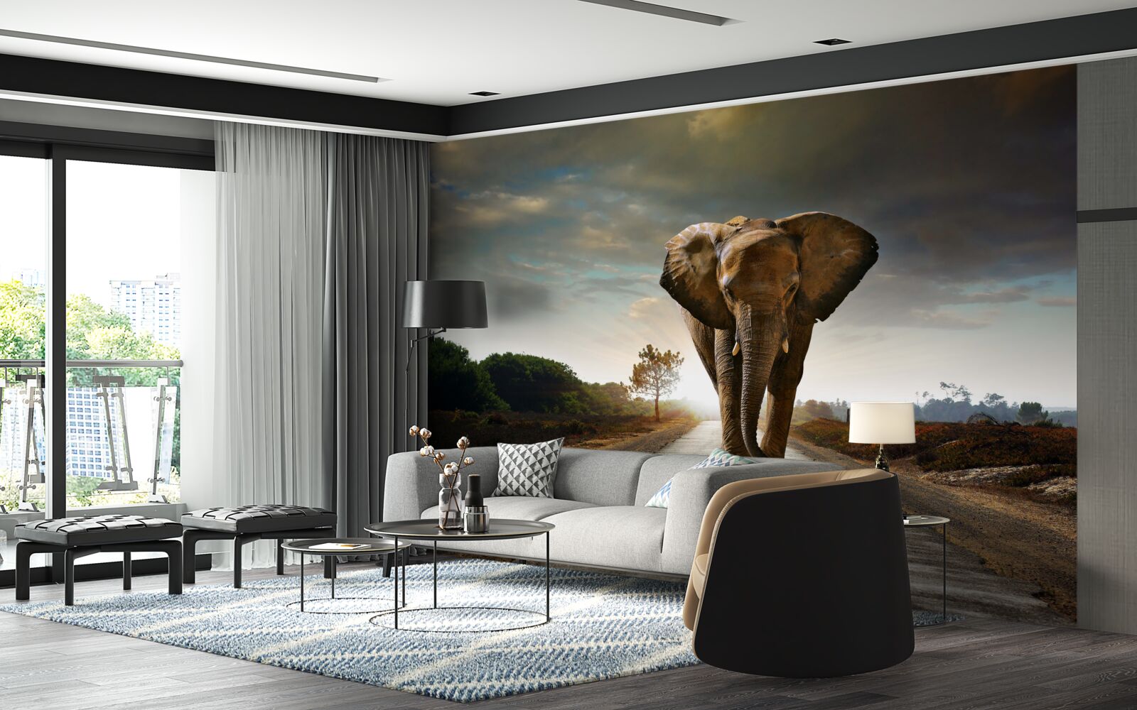 Fototapeta podróż słonia trwa