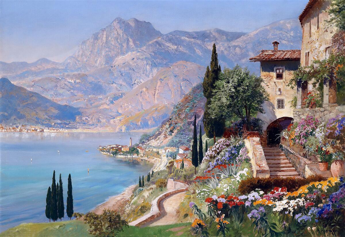 Fototapeta Śródziemnomorski krajobraz w kolorach