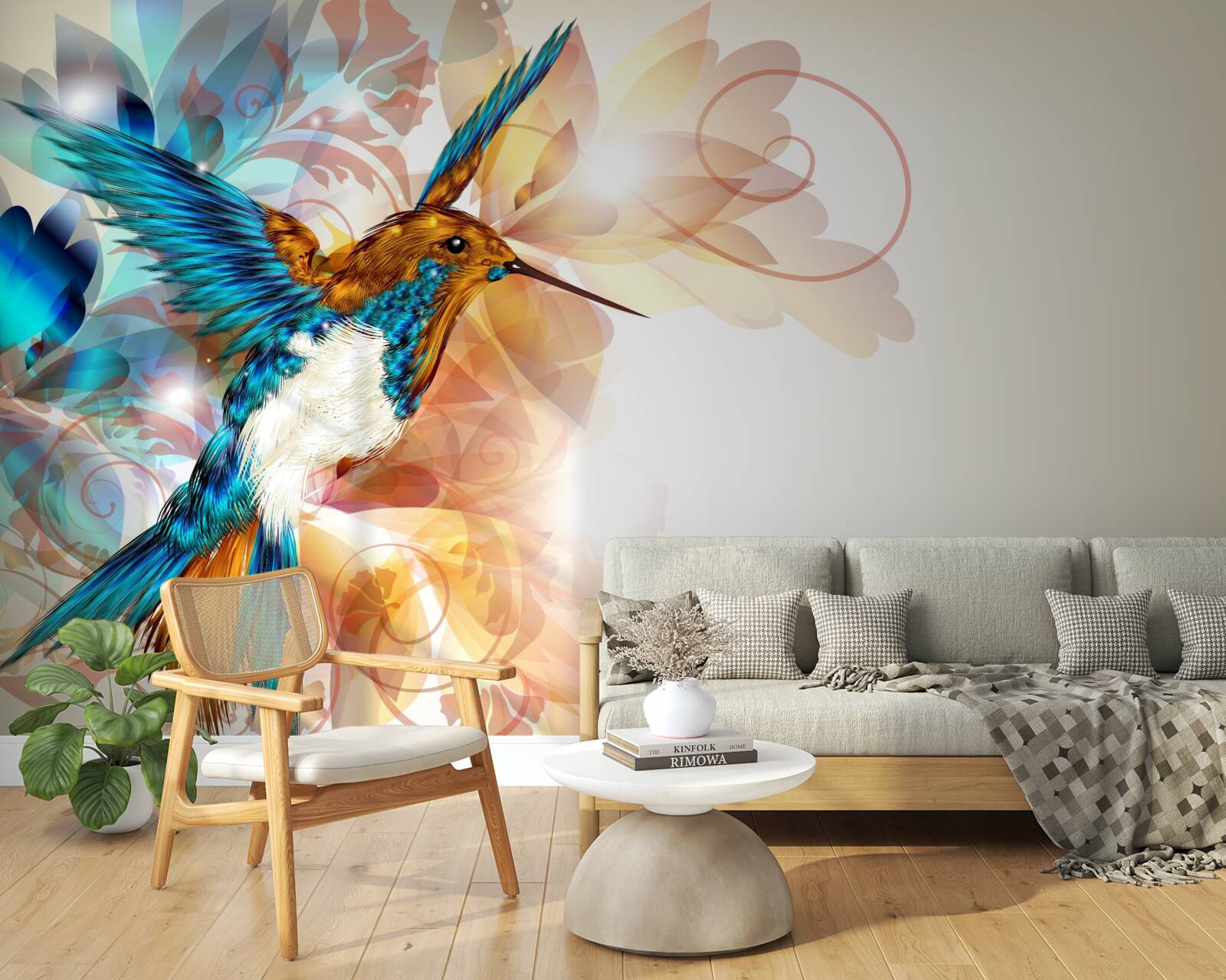 Fototapeta niematerialny niebieski koliber