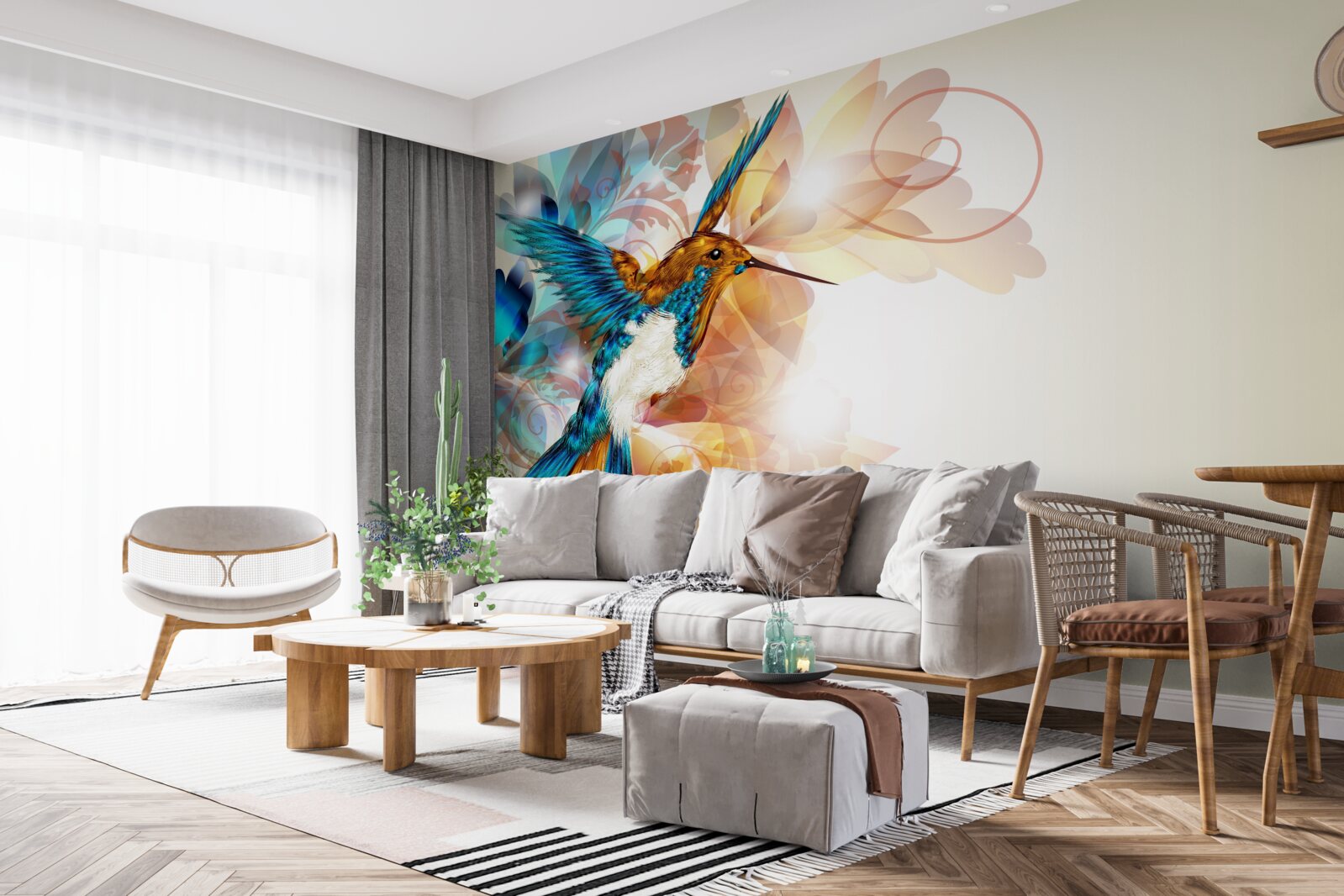 Fototapeta niematerialny niebieski koliber