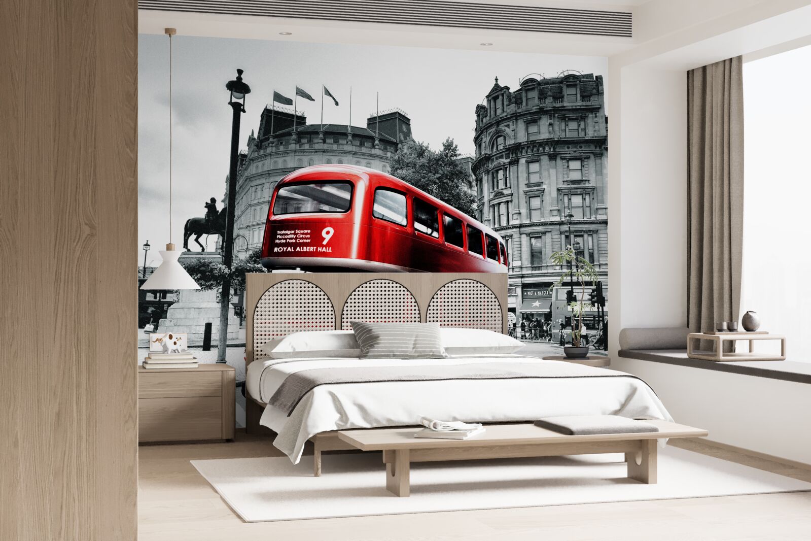 Fototapeta autobus z londynu na ulicy miejskiej