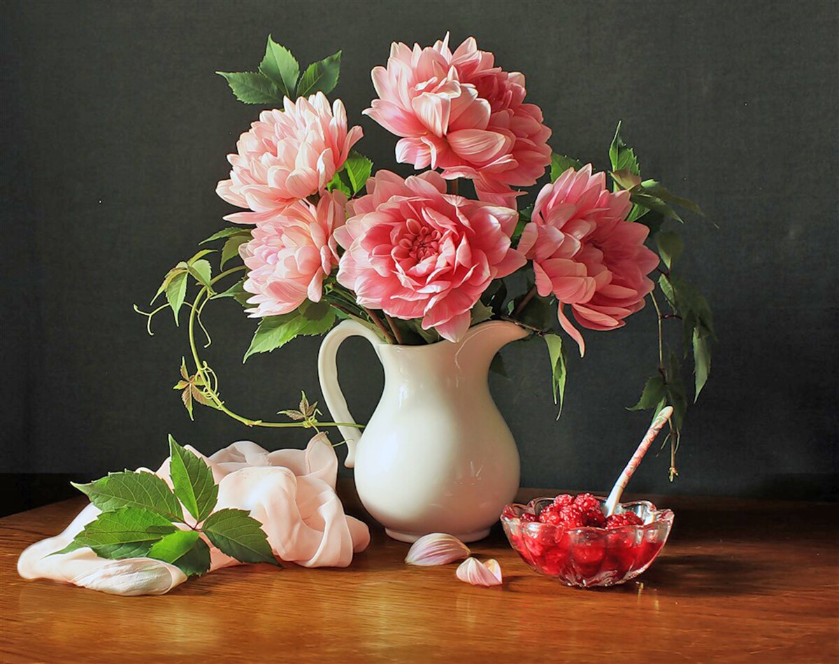 Fototapeta Żywy bukiet w martwej naturze