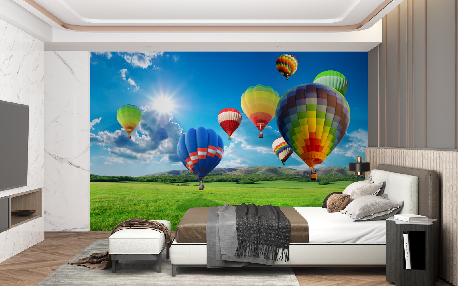 Fototapeta balony w jasnych kolorach