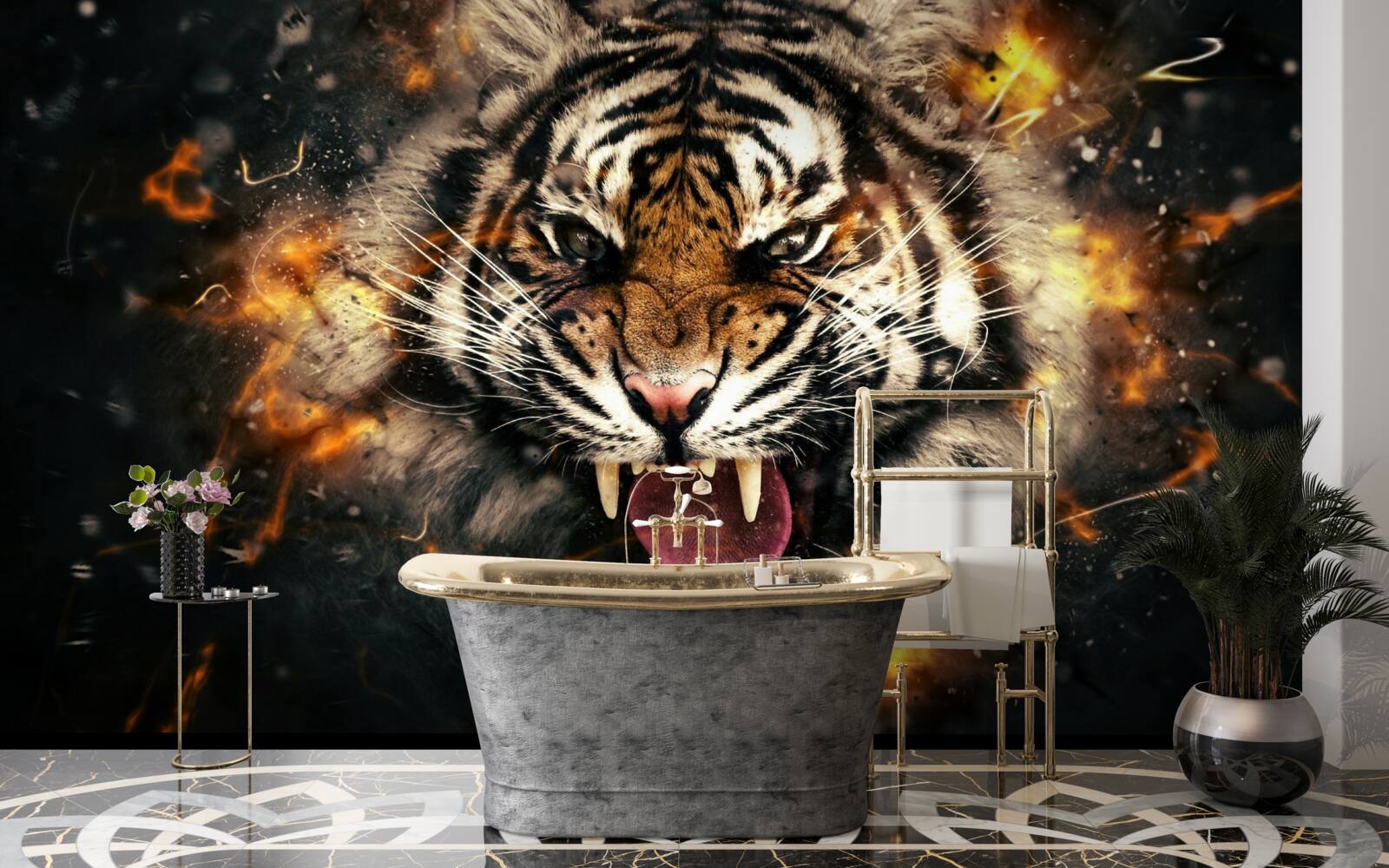 Fototapeta głośny ryk tygrysa