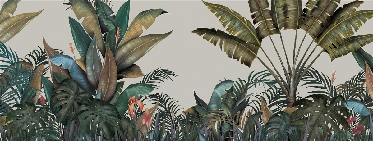 Fototapeta paproć podczas ulewy