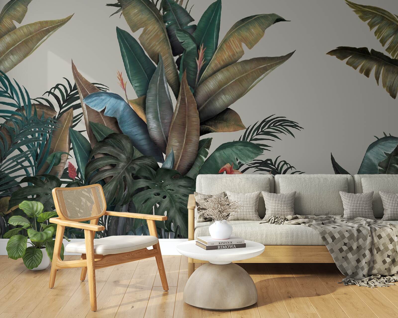 Fototapeta paproć podczas ulewy