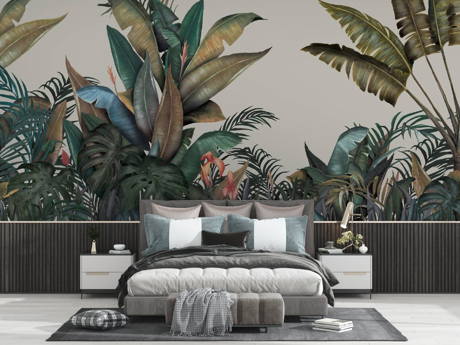 Fototapeta paproć podczas ulewy