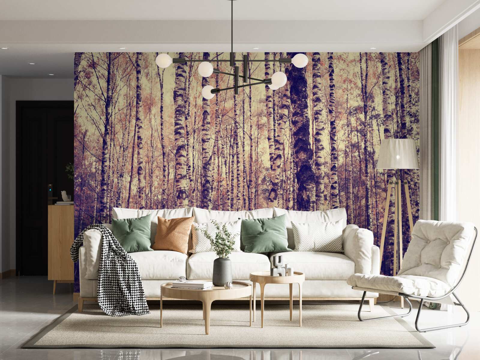 Fototapeta elegancki gaj brzozowy