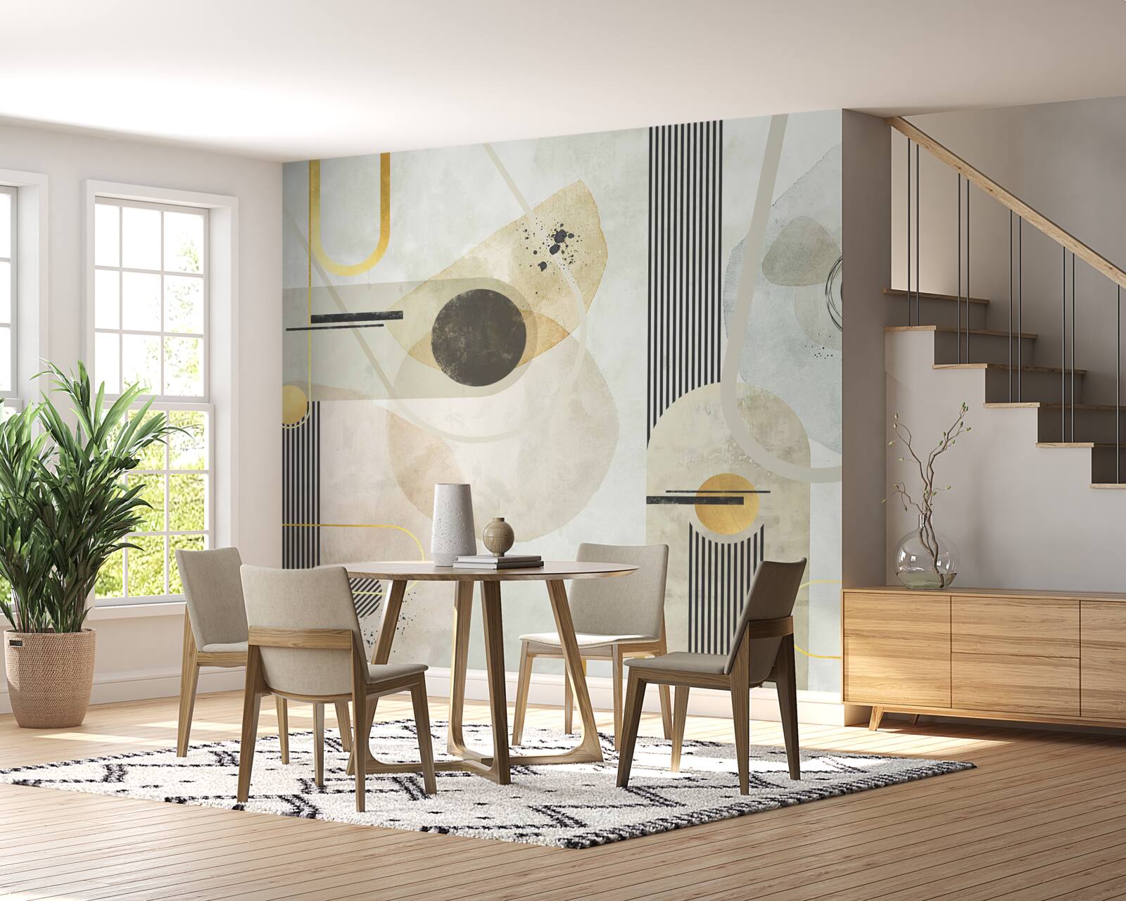 Fototapeta pionowe abstrakcyjne kształty i linie