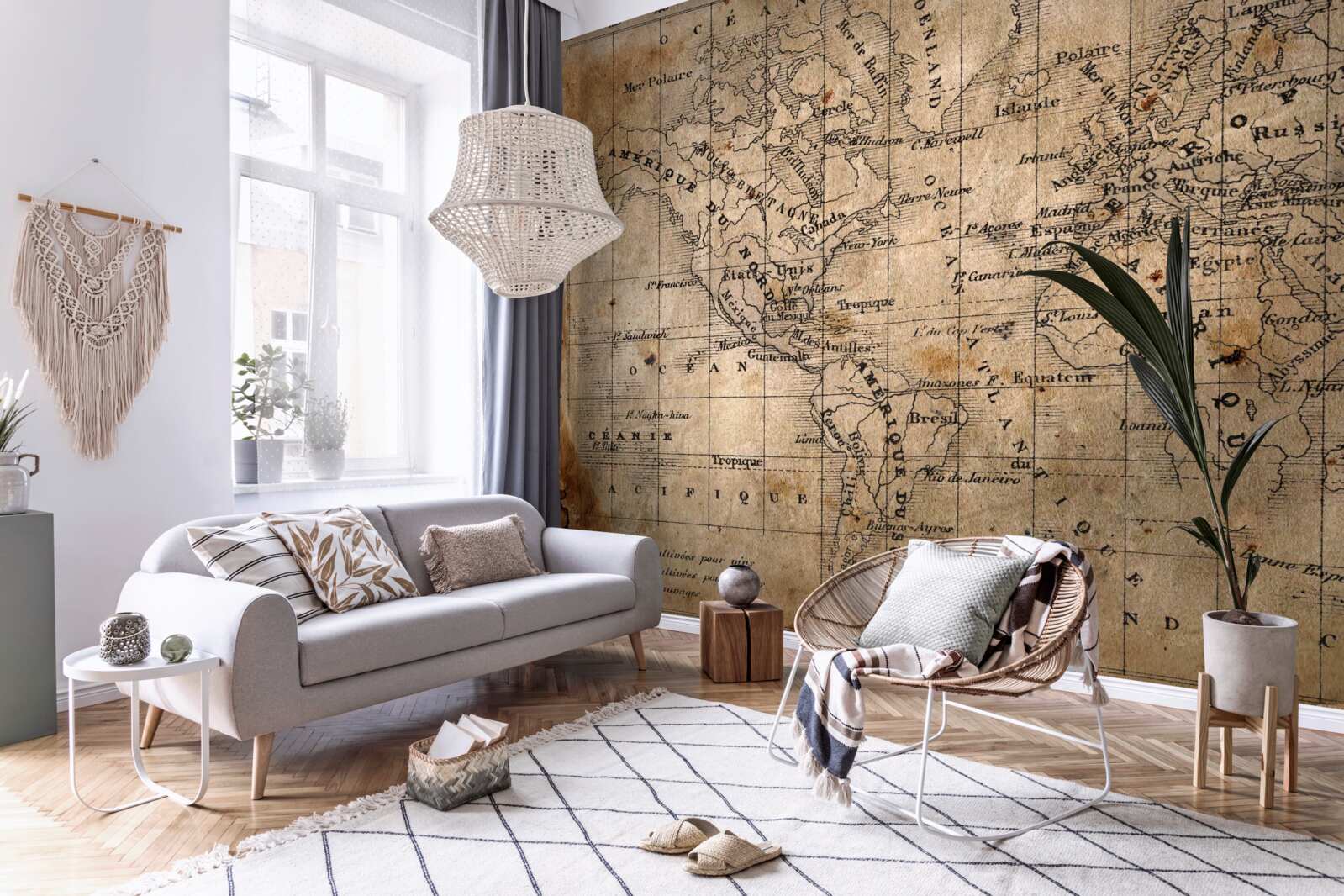 Fototapeta fragment starożytnej kartografii