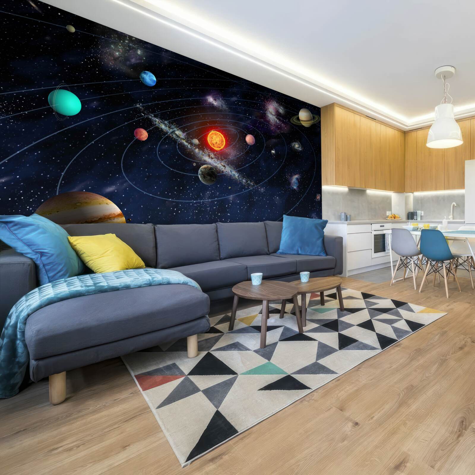 Fototapeta schemat planetarny w przestrzeni kosmicznej