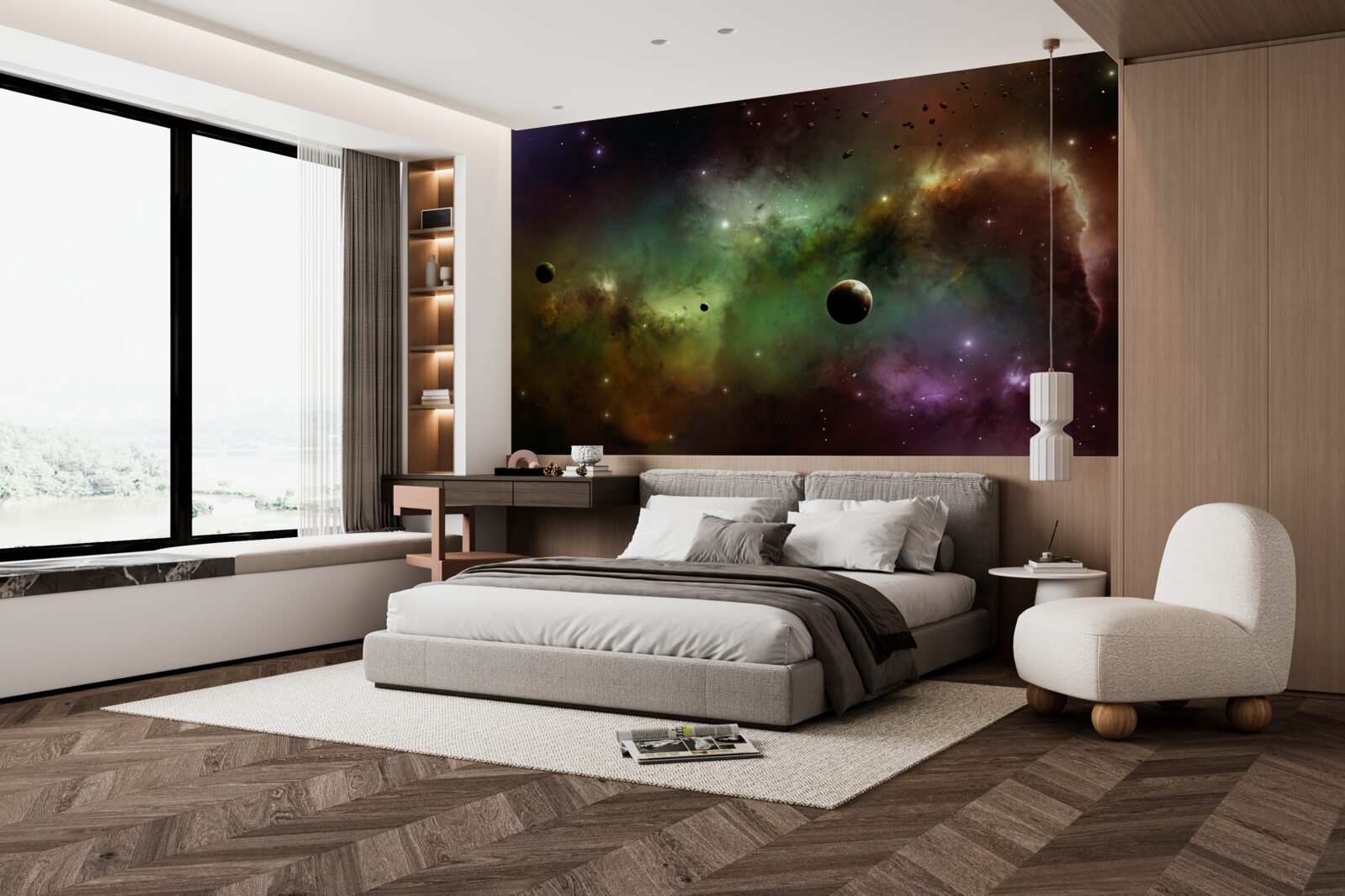 Fototapeta wyjątkowy wielokolorowy wszechświat