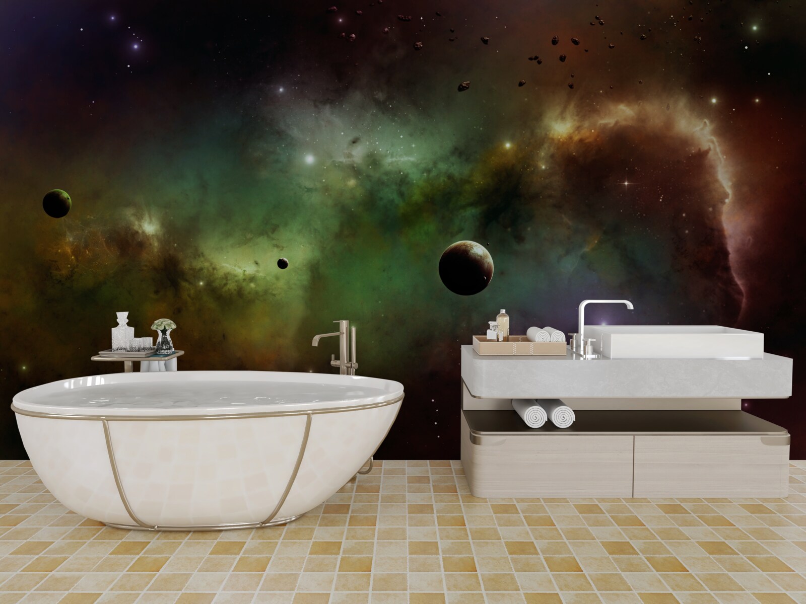 Fototapeta wyjątkowy wielokolorowy wszechświat