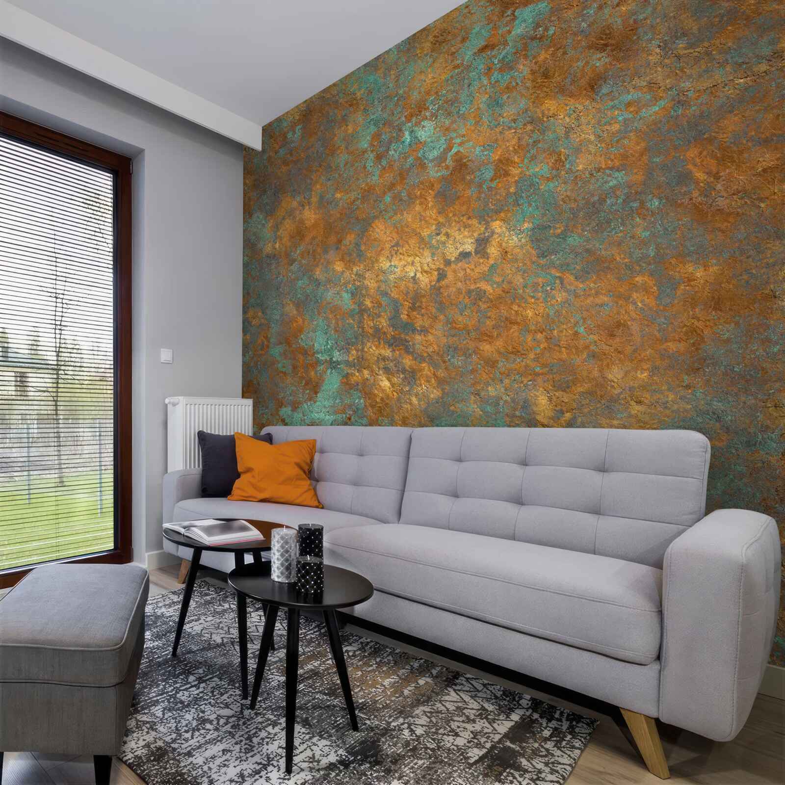 Fototapeta odbicia brązu z niuansami turkusu