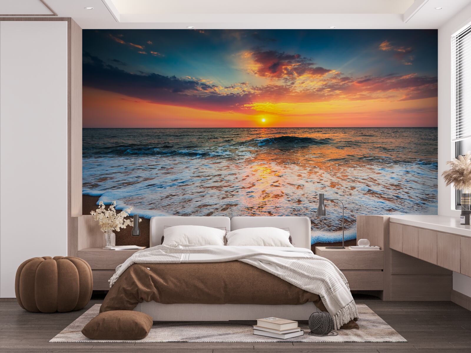 Fototapeta hipnotyzujące wejście słońca nad powierzchnię wody