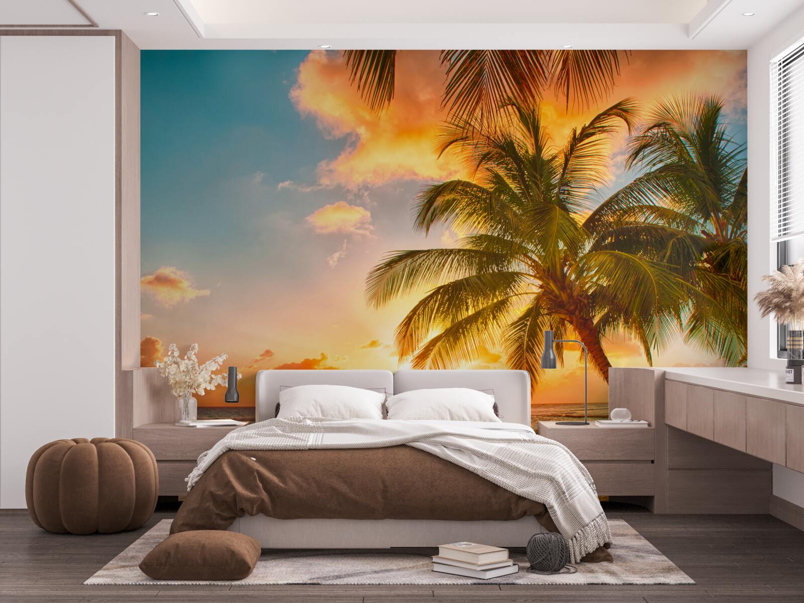 Fototapeta hipnotyzujący zachód słońca w letni dzień