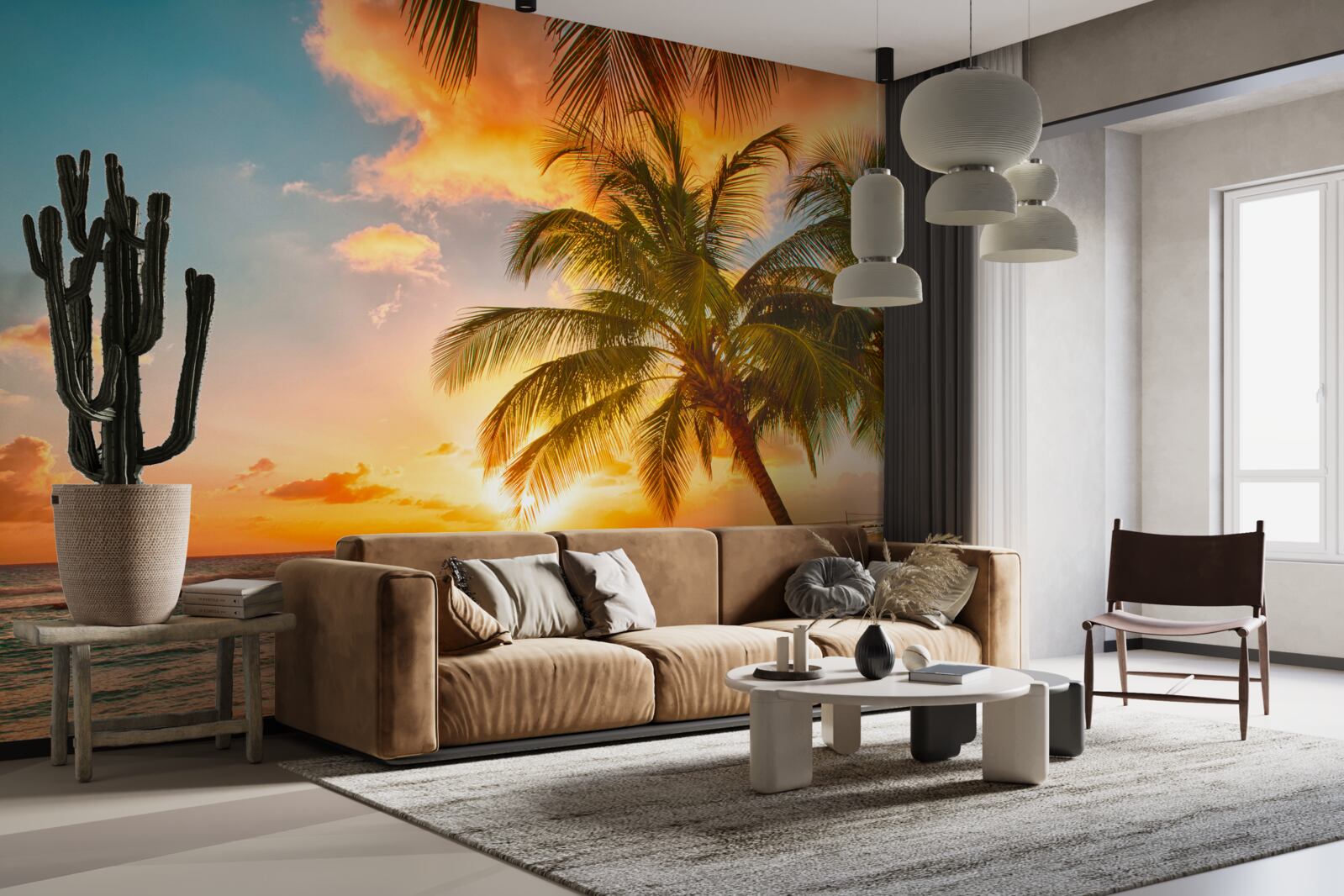 Fototapeta hipnotyzujący zachód słońca w letni dzień