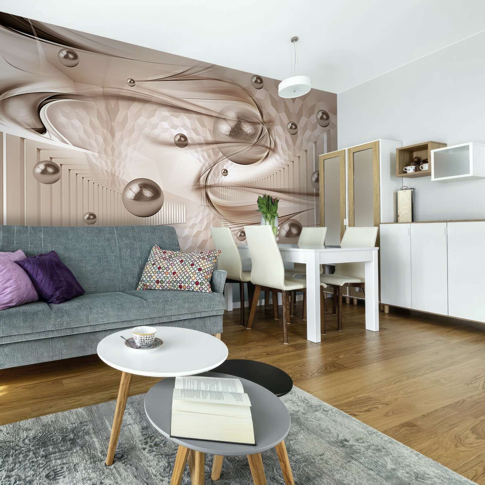 Fototapeta streszczenie różowy jedwab z perłami