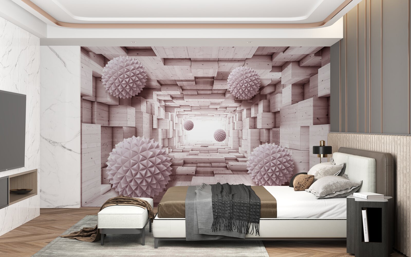 Fototapeta kulki geometryczne zmierzające do nieskończoności