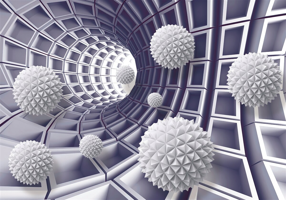 Fototapeta kule w cofającym się przejściu