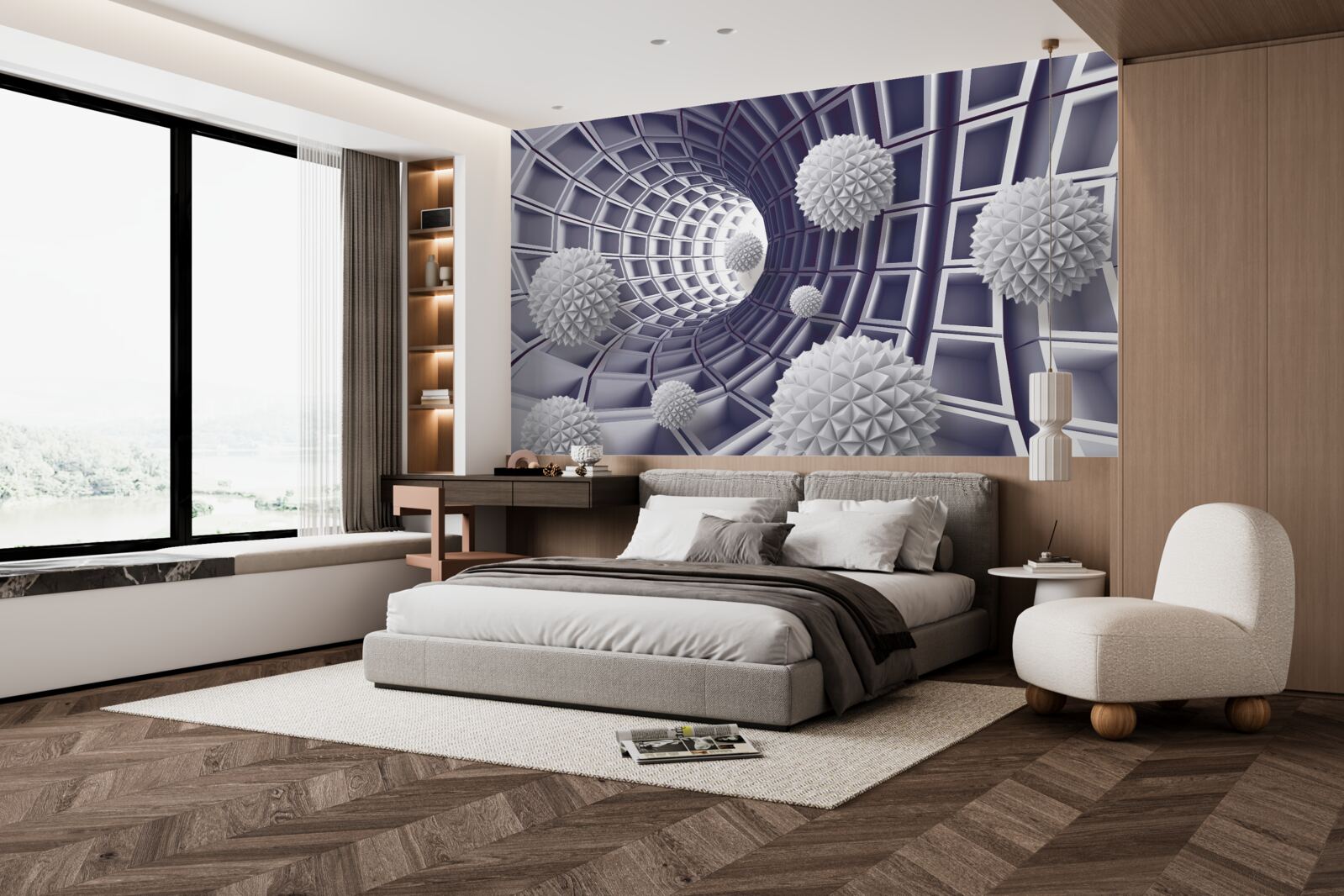 Fototapeta kule w cofającym się przejściu