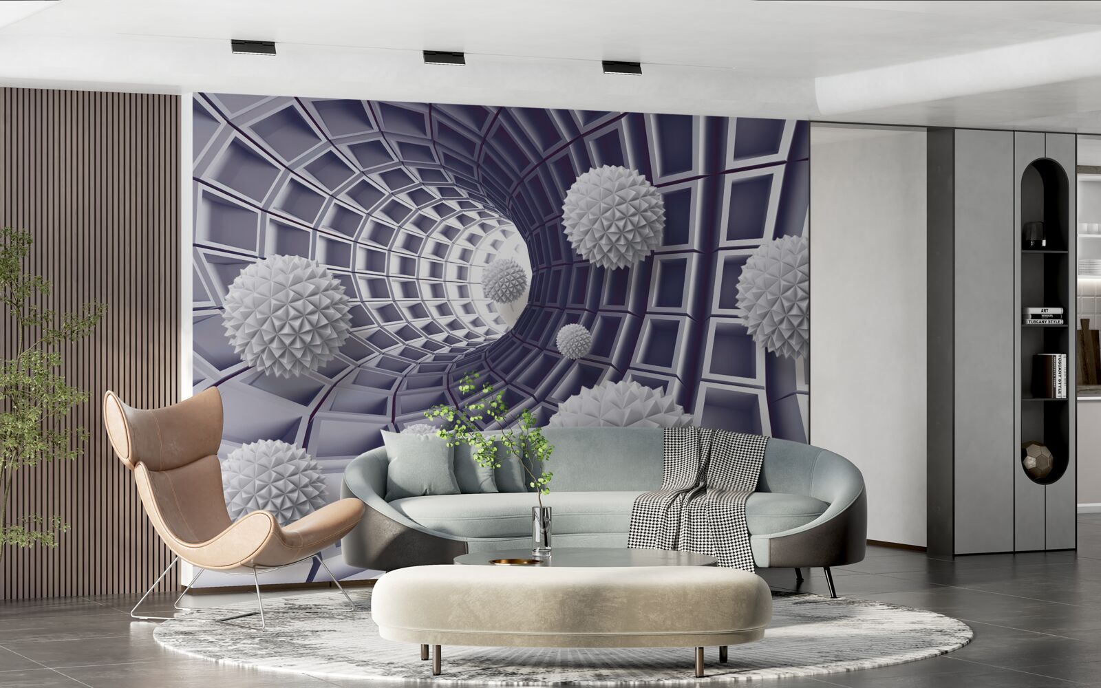 Fototapeta kule w cofającym się przejściu