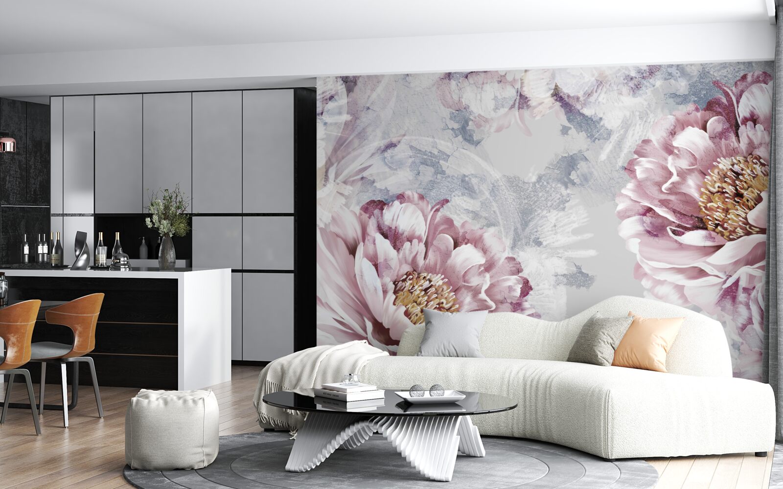 Fototapeta duże różowe piwonie