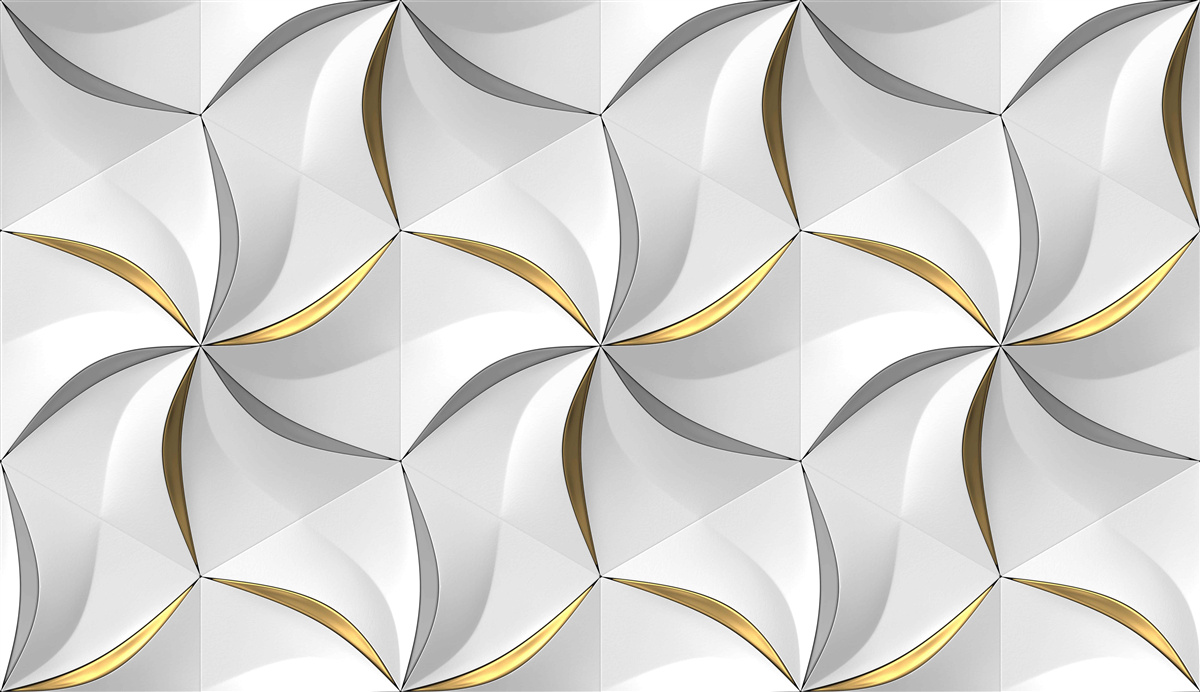 Fototapeta wiry szarości i złota na białym tle