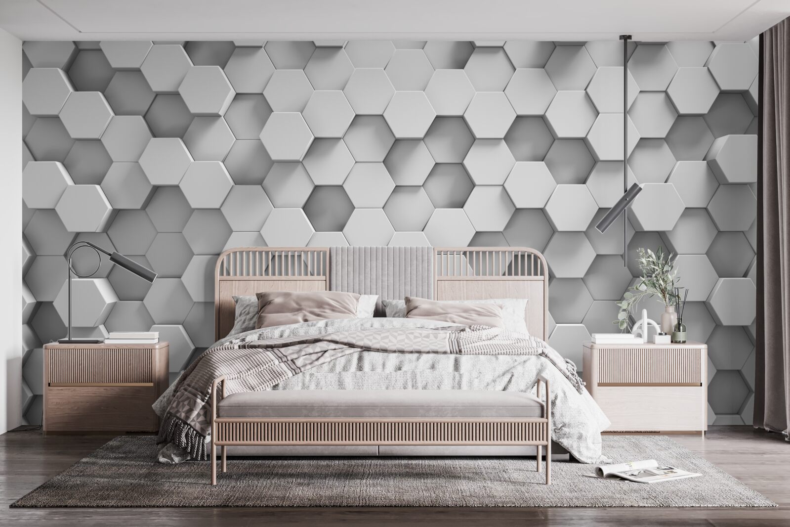 Fototapeta sześciokąty są szare