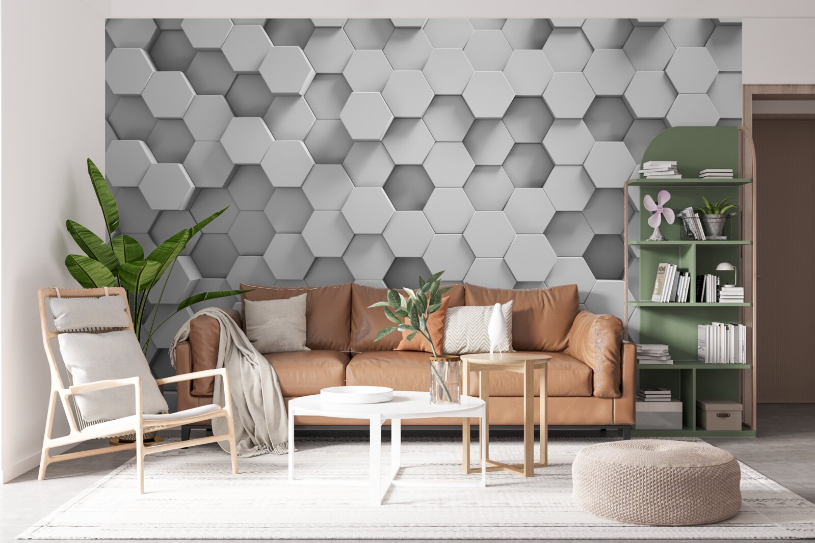 Fototapeta sześciokąty są szare