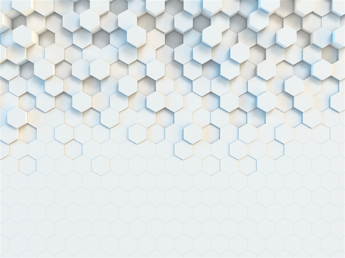 Fototapeta sześciokąty są białe