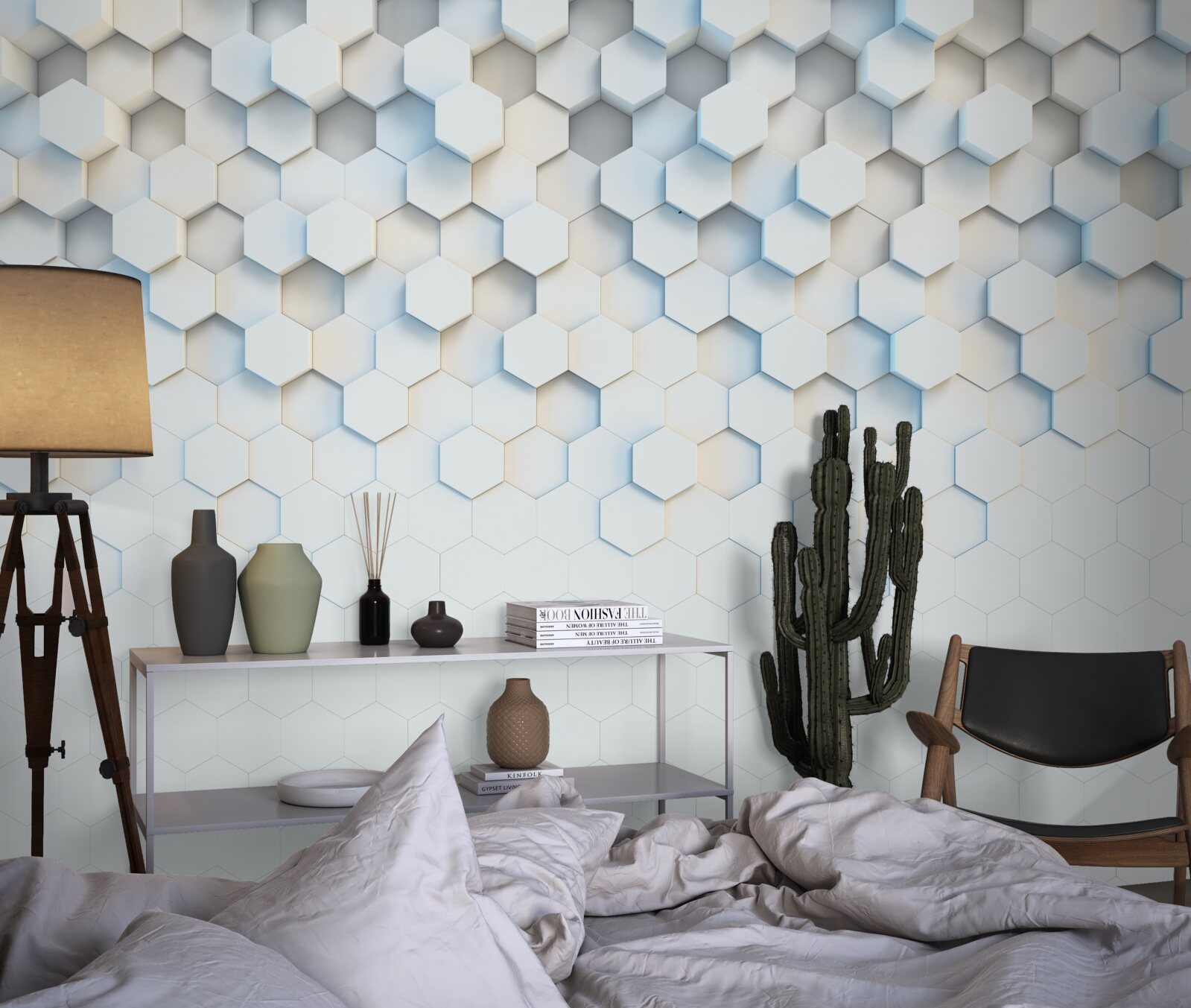 Fototapeta sześciokąty są białe