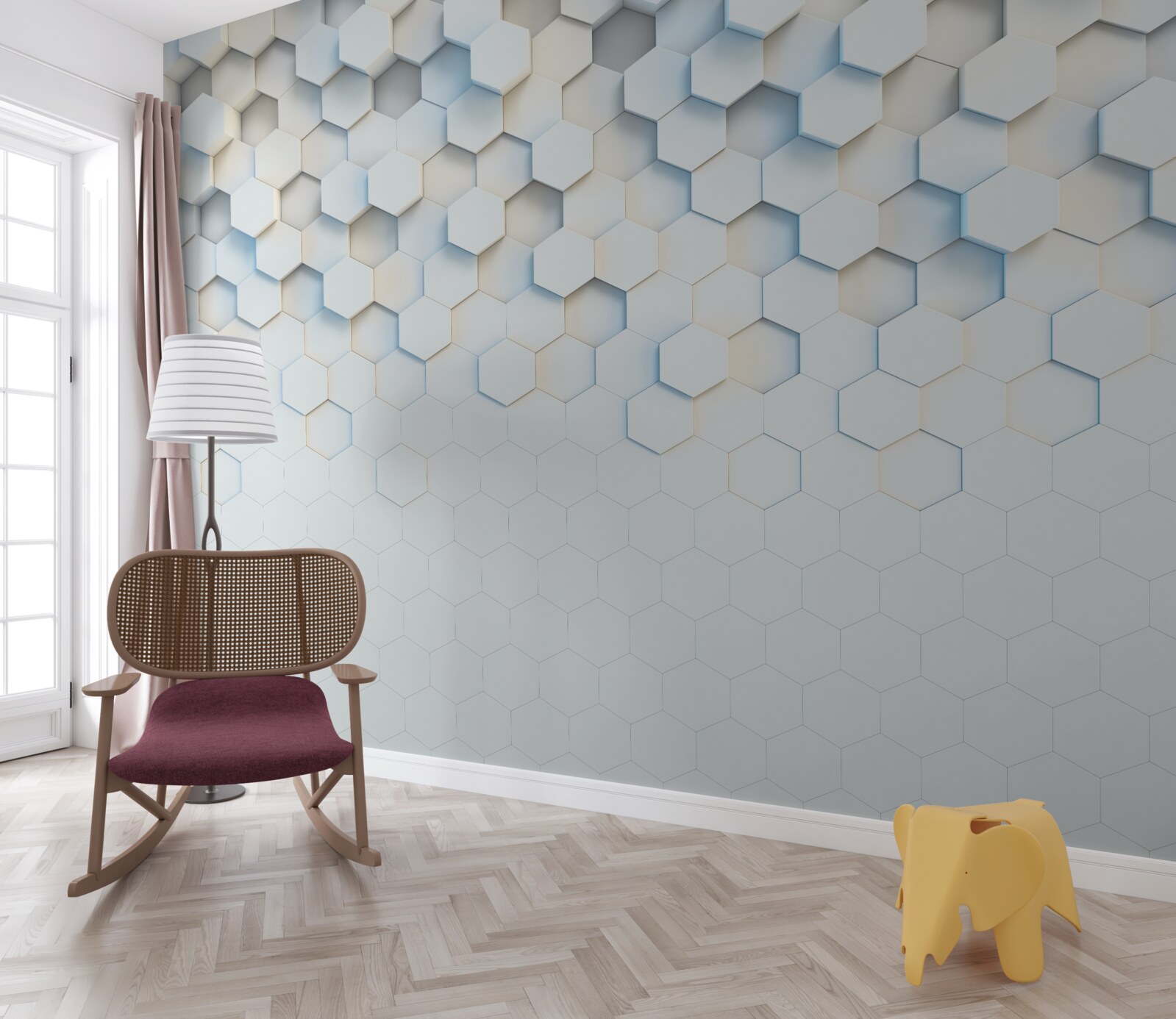 Fototapeta sześciokąty są białe