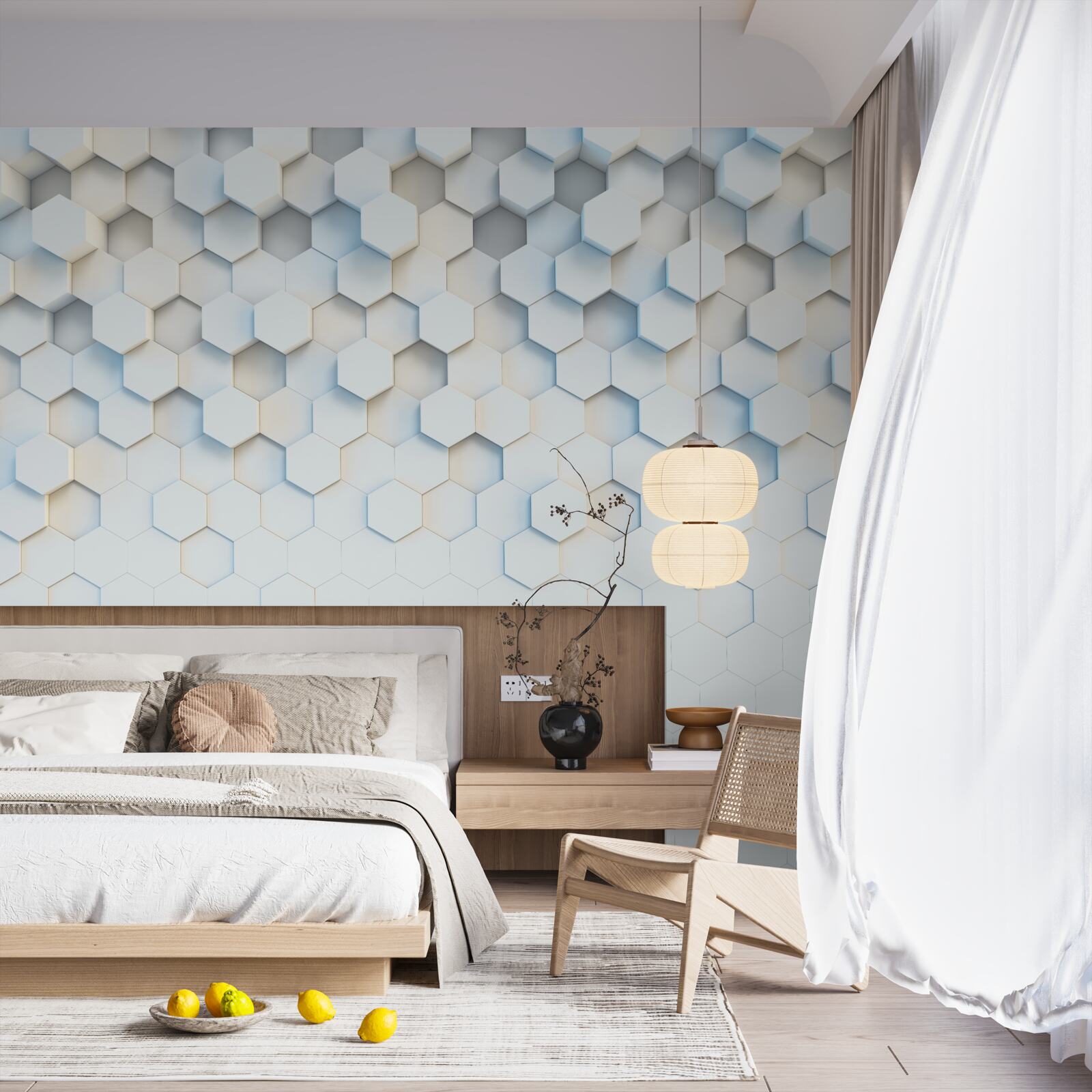 Fototapeta sześciokąty są białe