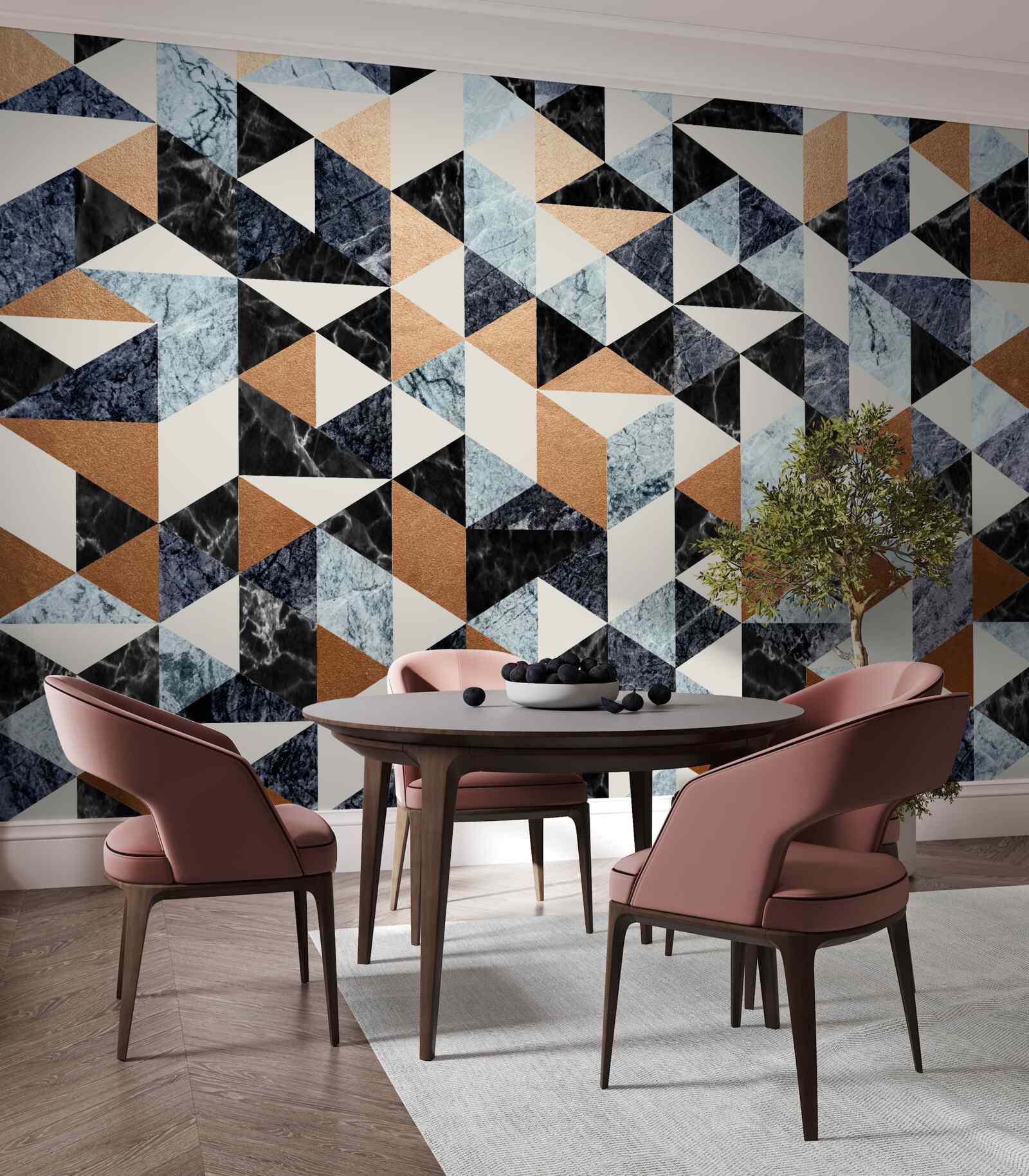 Fototapeta panel abstrakcyjny z wielokolorowymi postaciami