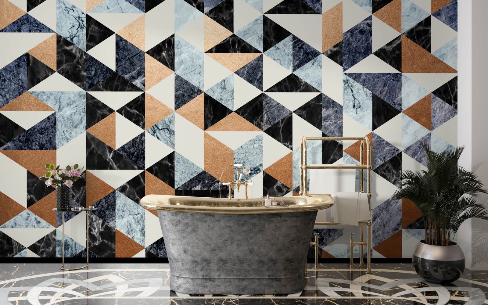 Fototapeta panel abstrakcyjny z wielokolorowymi postaciami