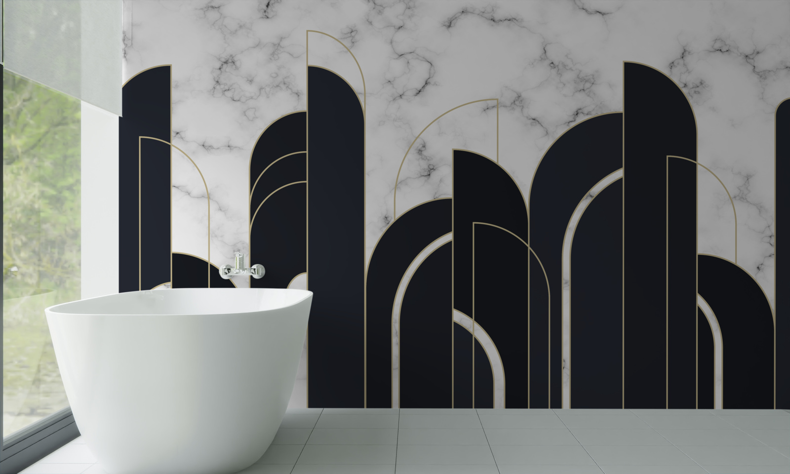 Fototapeta pionowe czarne linie na szarym ekranie powitalnym