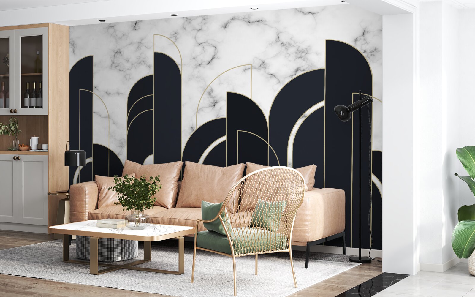 Fototapeta pionowe czarne linie na szarym ekranie powitalnym