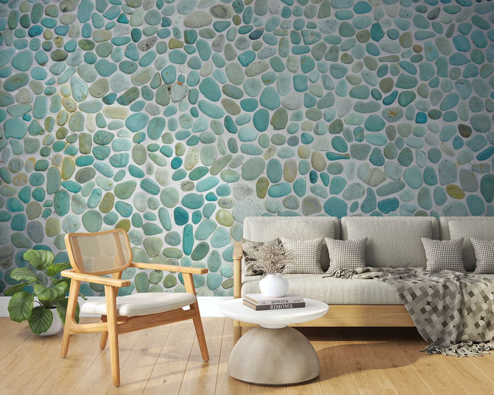 Fototapeta niebieskie kamienie morza