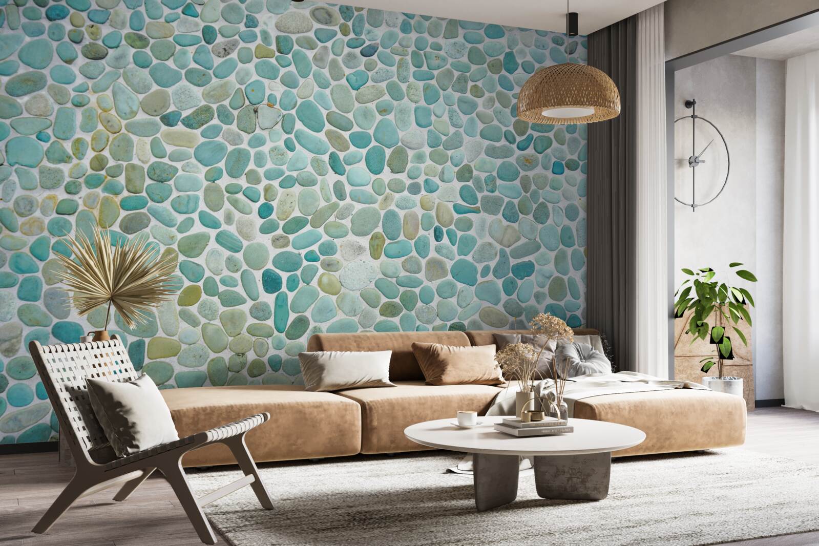 Fototapeta niebieskie kamienie morza