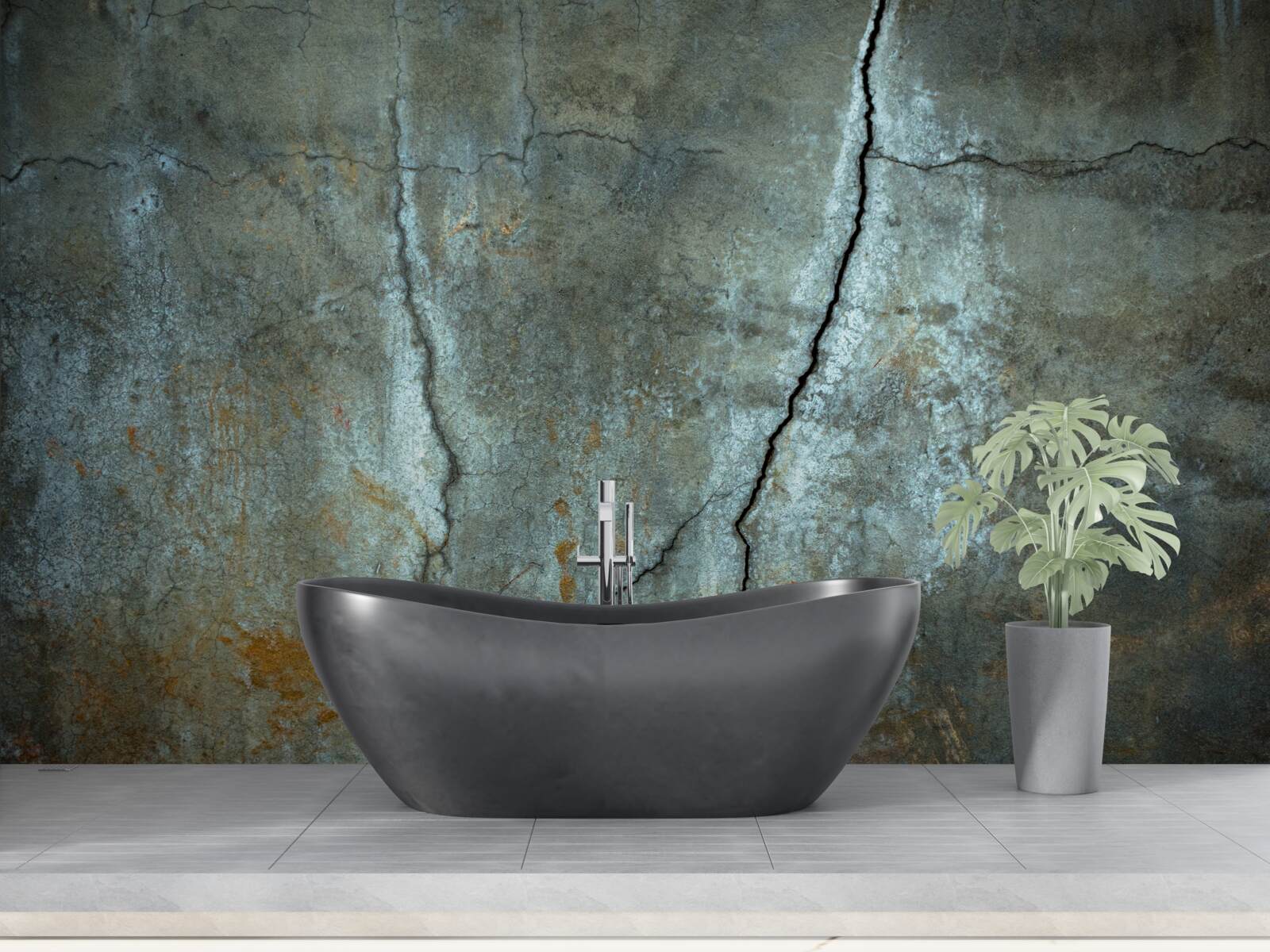 Fototapeta błyskawica rozbłysła nad zalesionym terenem