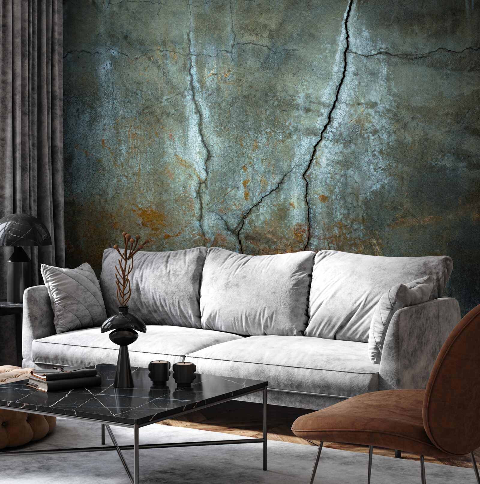 Fototapeta błyskawica rozbłysła nad zalesionym terenem