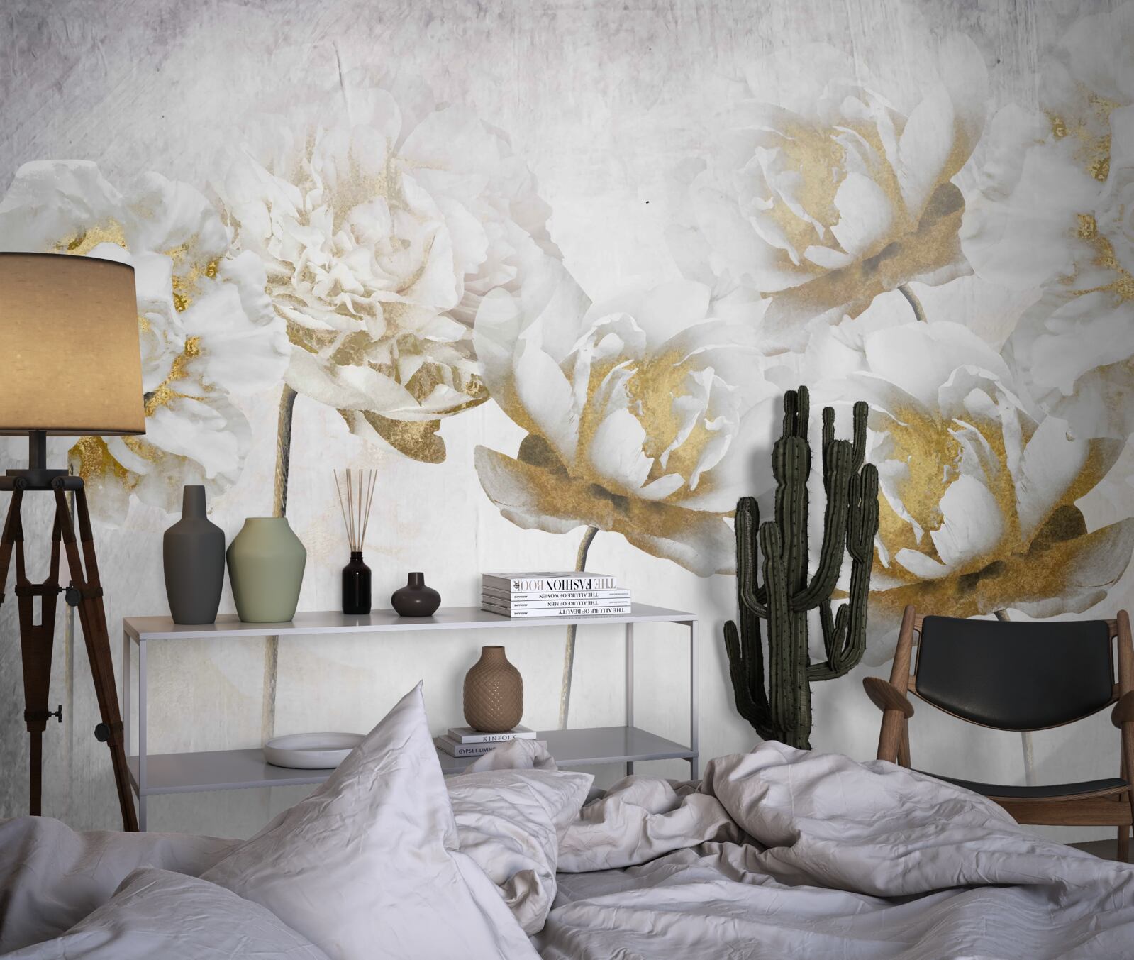 Fototapeta Śliczne, bawełniane kwiatki w kolorze białym